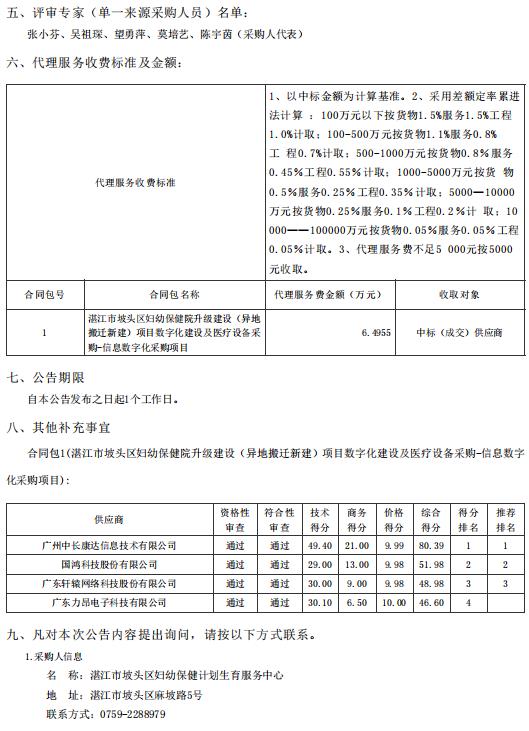 湛江市坡头区妇幼保健院升级建设（异地搬迁新建）项目数字化建设及医疗设备采购-信息数字化采购项目【项目编号：ZDZJ22-Z21080】结果公告(图2)